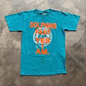 Vintage 1990s NUTMEG Miami Dolphins T shirt  Size XL